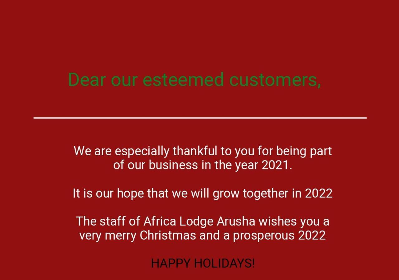 Africa Lodge Arusha Nkoaranga Zewnętrze zdjęcie